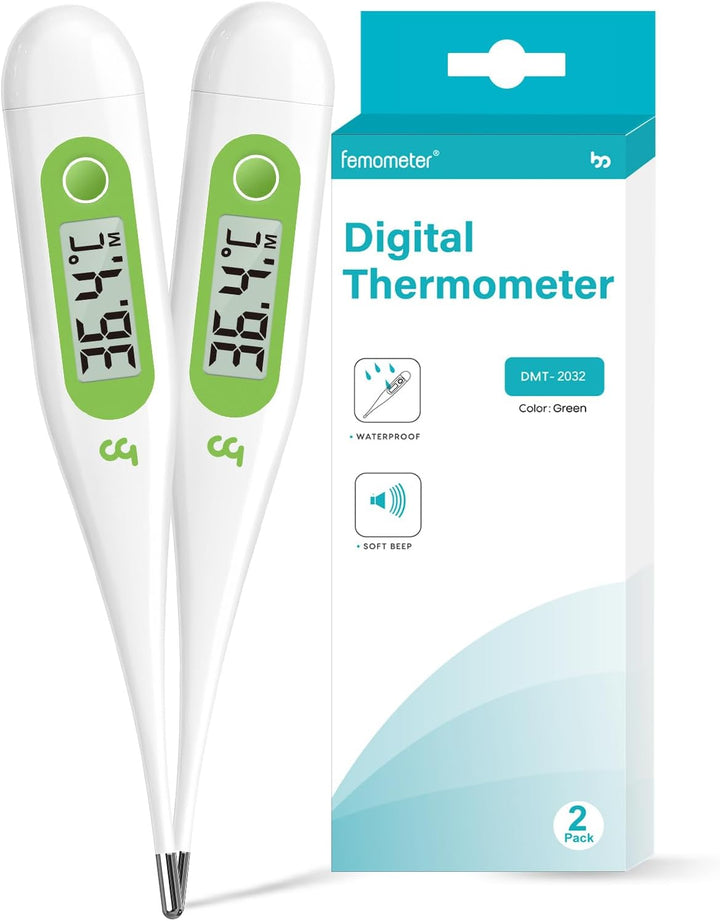 Digital Thermometer, Oral Thermometer Adults Kids Babies, Accurate Fast Switchable Body Temperature Thermometer, Orange