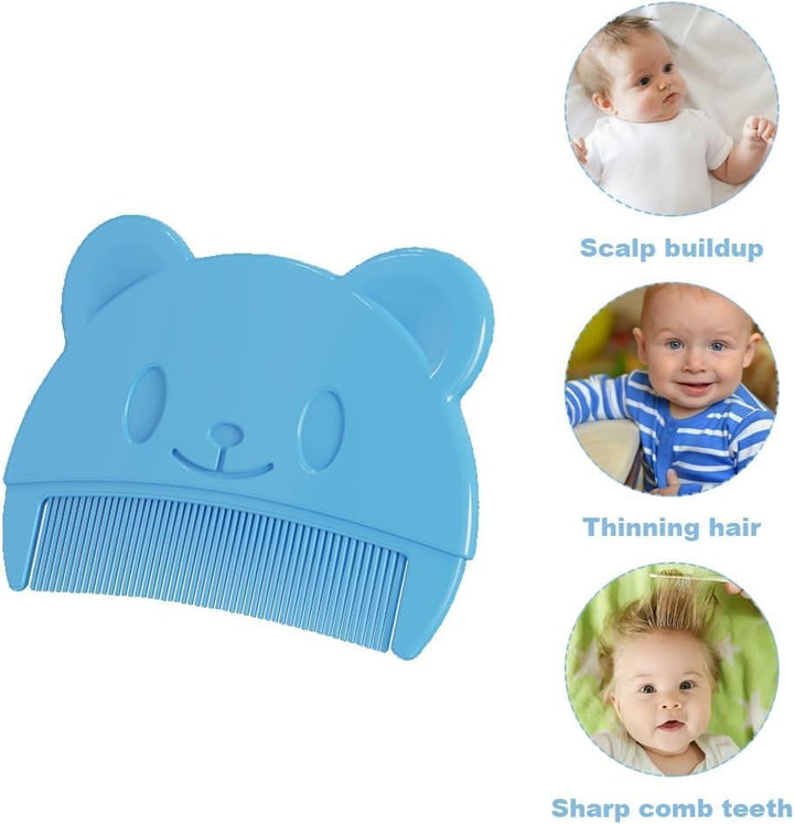 Baby Cradle Cap Brush,2 Pcs Cradle Cap Comb, Silicone Massage Brush, Baby Bath Brush,Soft No Damage Baby Scalp Brush, Baby Hair Comb, for Newborn Baby Hair Grooming (Blue-Pink)