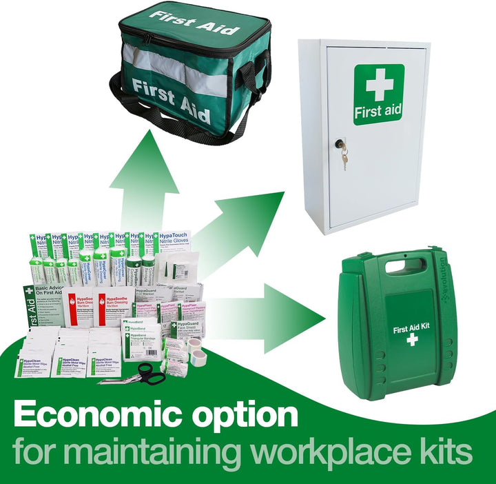 Safety First Aid First Aid Kit Refill Pack British Standard 8599 Compliant, Medium 25-100 Persons