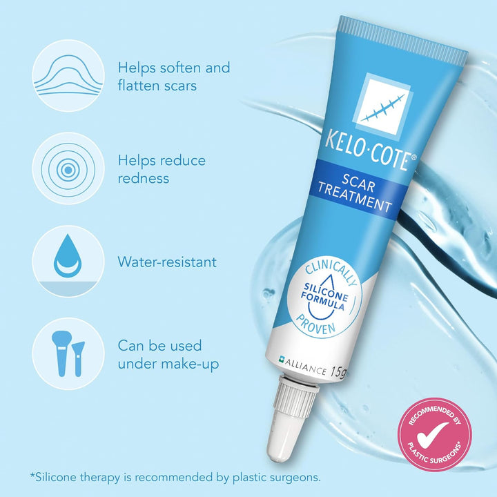 Scar Gel 15G | Silicone Scar Gel Formula | Helps Improve the Appearance of Old & New Raised Scars | Reduces Redness, Itching & Discomfort | Ideal for Surgical, C-Section, Burn & Acne Scars