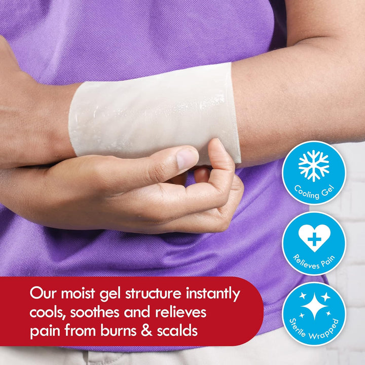 Emergency Assorted Burn Dressings Pack of 6 - Cools, Soothes and Relieves Pain