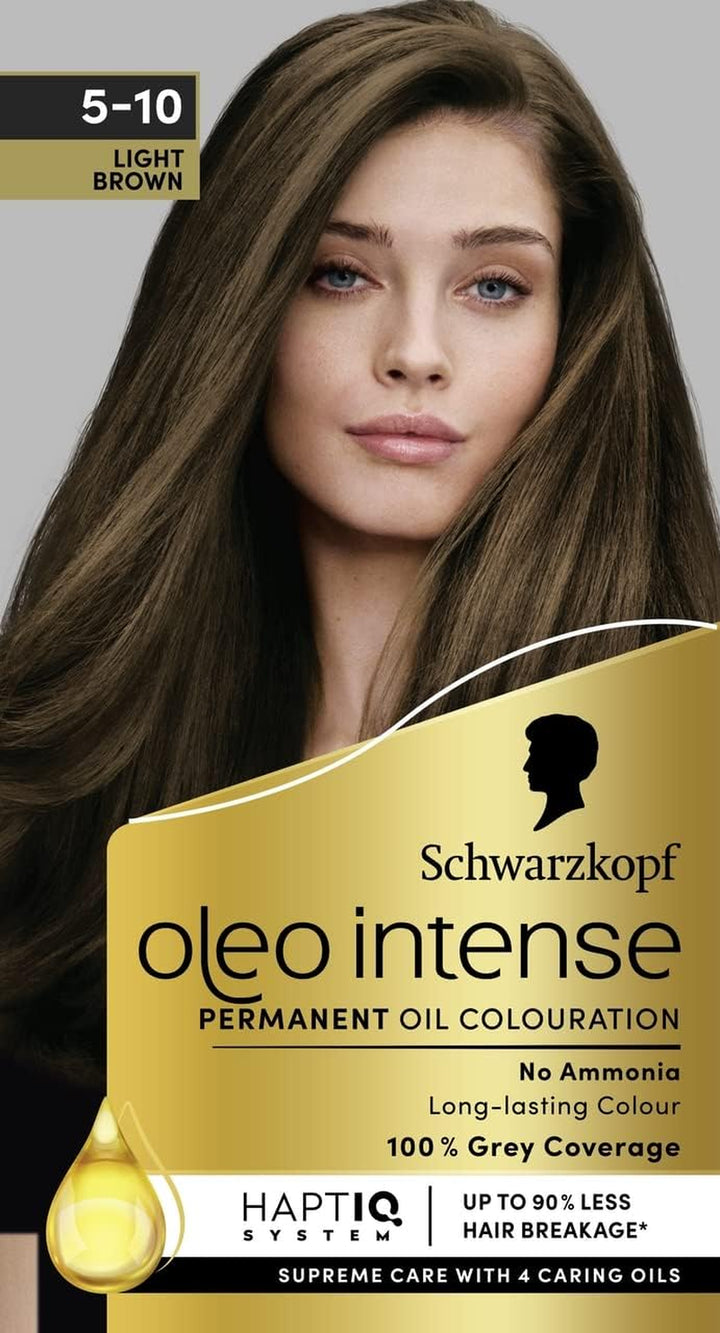 Oleo Intense Permanent Oil Colour 4-86 Chocolate Brown, 100% Grey Coverage, Conditioner with Haptiq System, Long-Lasting Colour, Ammonia Free Hair Dye