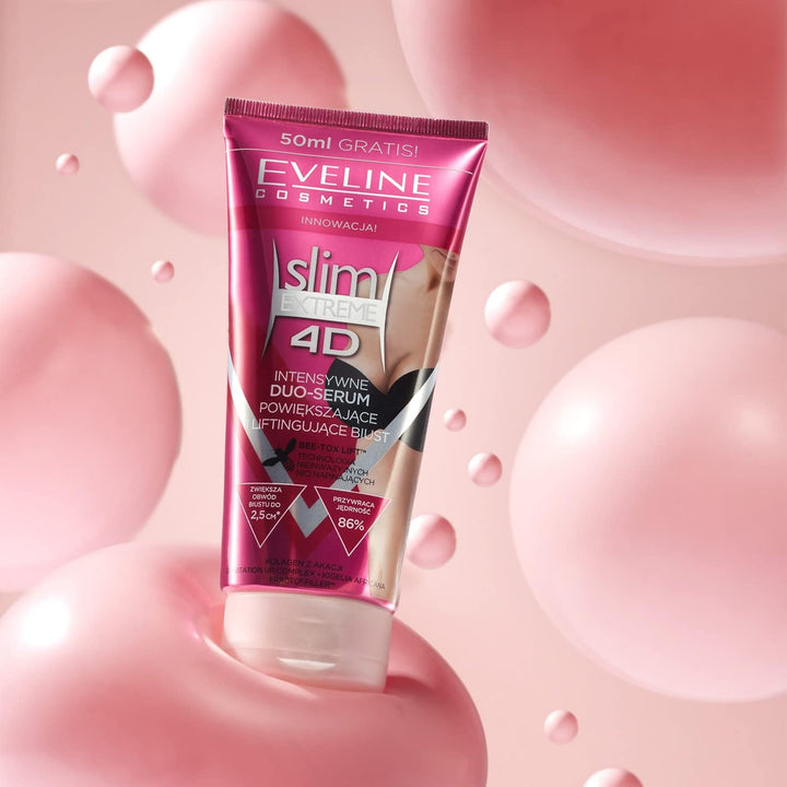Slim Extreme 4D Intensive Bust Enhancement & Firming Serum with BEE-TOX LIFT™, 200 Ml - Breast Firming, Anti-Aging & Cellulite Reduction