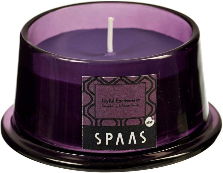 Scented Candle in Low Glass, ± 15 Hours, Magical Thoughts, Wine Red