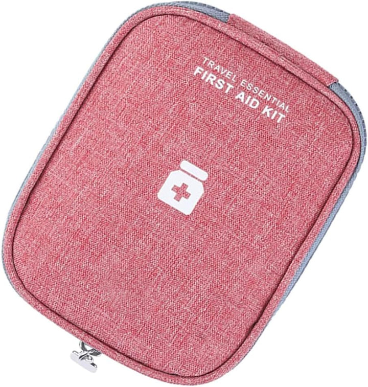 Travel First Aid Kit Pouch Empty Mini Pill Storage Bag Emergency Box for Camping Hiking Wine Red First Aid Kits