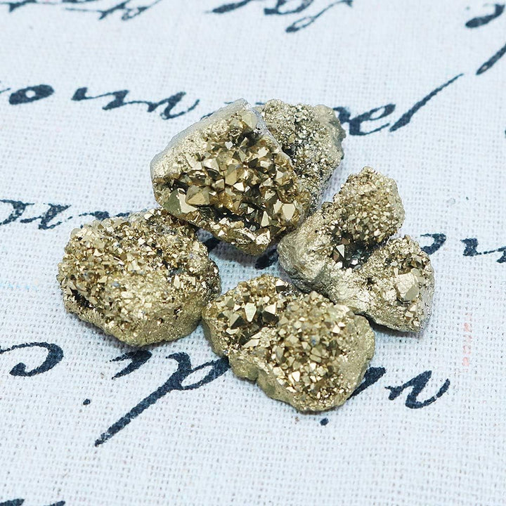 2Pcs Natural Pyrite Stone and Minerals Natural Crystal Quartz Stone for Divination Chakra Energy Healing Stones