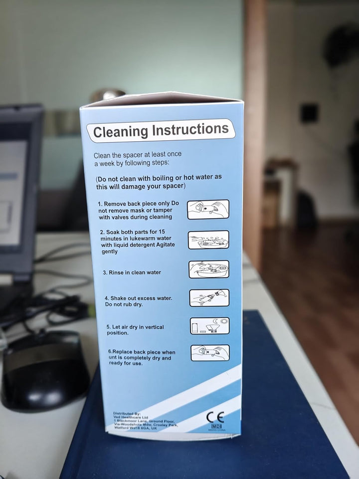 Inhaler Spacer Anti-Static Spacer Device, Inhaler Chamber, Use with Metered Dose Inhaler, BPA and Latex Free for Adult.(Blue)