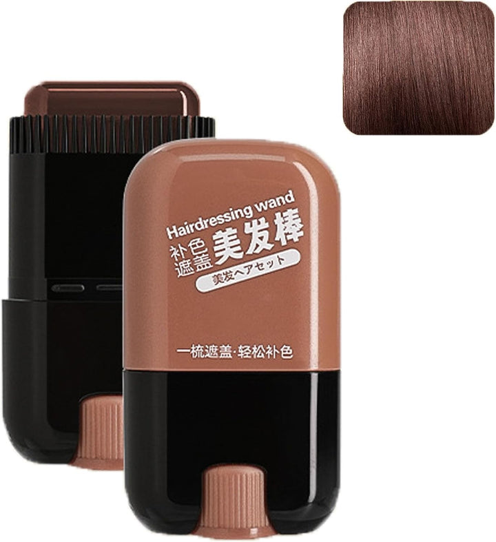 Portable Hair Color Touch-Up Stick with Comb,2 in 1 Touch up Comb Hair Dye,Safe and Convenient Comb Hair Dye for Quick Touch-Ups,Hairline Powder Stick (Black)