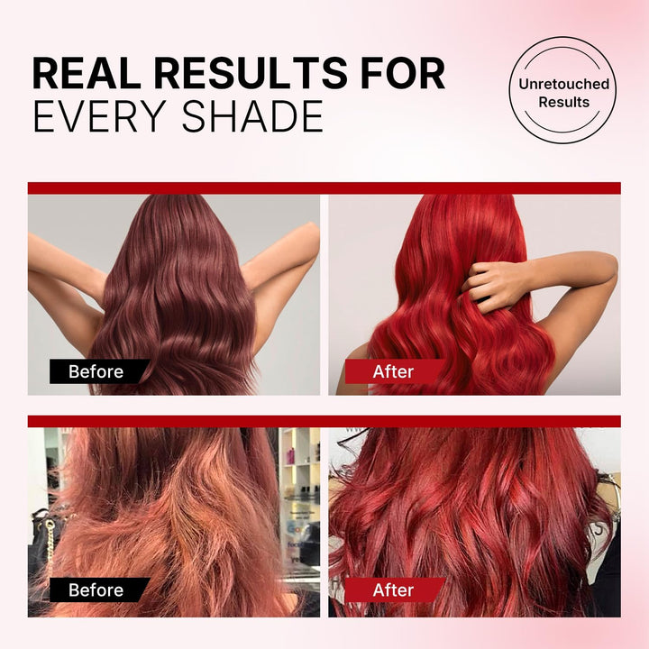 Red Hair Mask Colour Depositing Mask Colour Protect Conditioner, Repair and Enhance Red Tones for Color-Treated Hair 500Ml