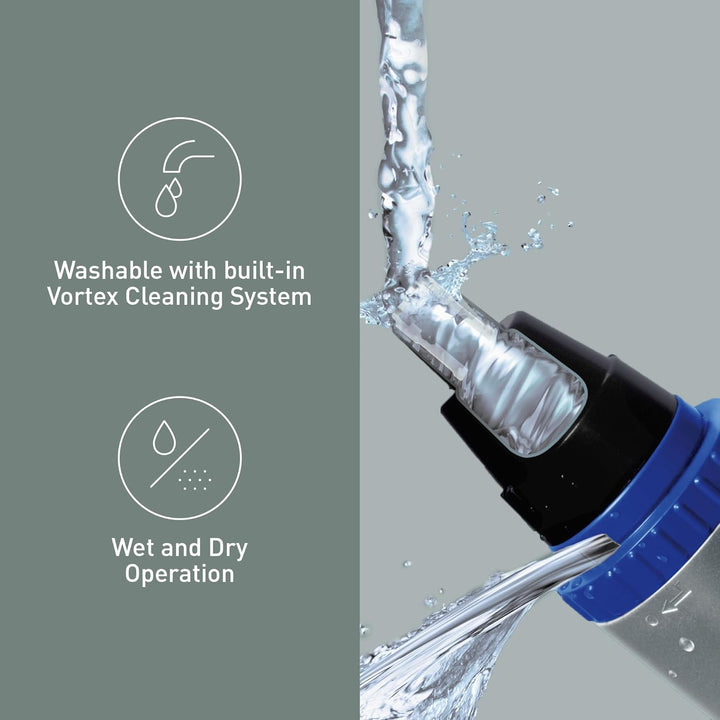 ER-GN30 Wet & Dry Electric Facial Hair Ear and Nose Hair Trimmer for Men, Battery-Powered with 90 Min Operation, Black