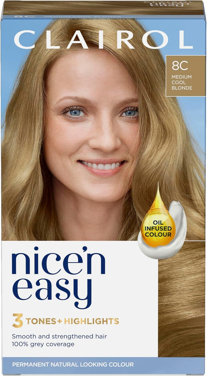 Nice'N Easy Crème, Natural Looking Oil Infused Permanent Hair Dye, 6R Light Auburn, Packaging May Vary