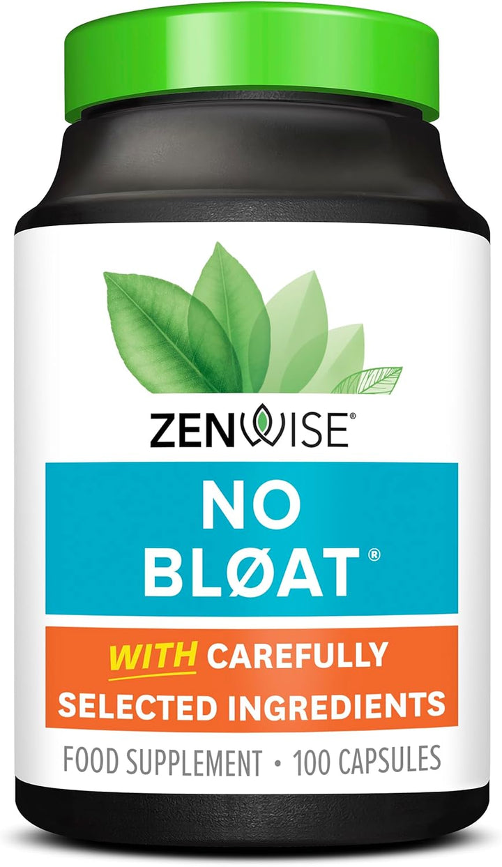 No Bloat - Probiotics, Digestive Enzymes - Ginger, Dandelion, and Lactase to Improve Digestion (48 Count)