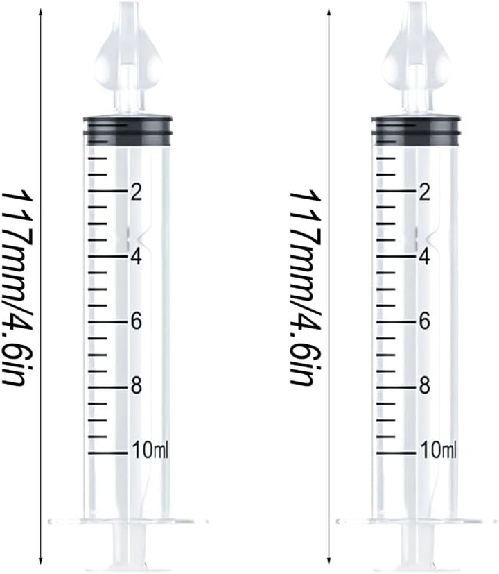 Nasal Aspirator, Baby Nasal Aspirator, Baby Nasal Irrigator, 10Ml Nasal Irrigator, with Cleanable & Reusable Silicone Nasal Suction Tip, 2Pcs