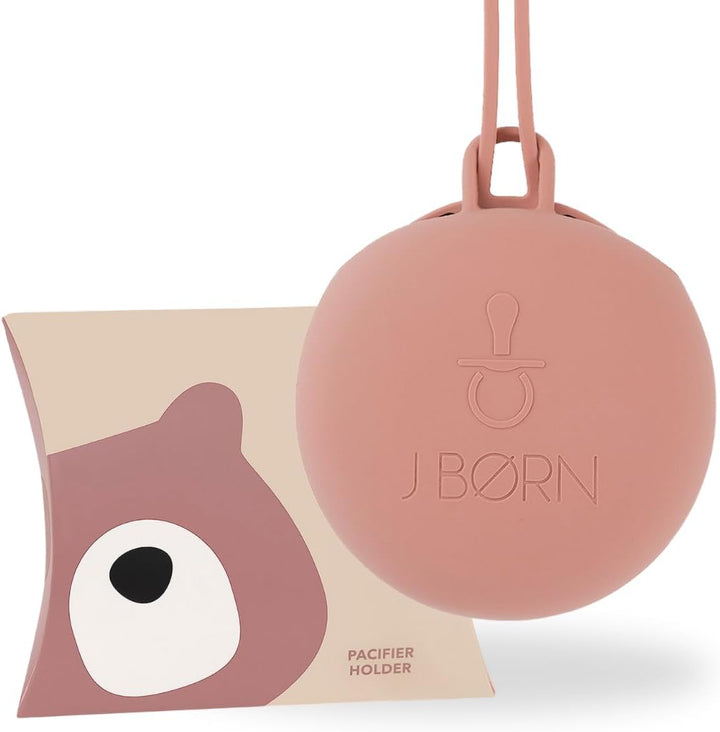 Silicone Dummy Case | Dummy Holder Stores 3 Dummies | Easy to Clean Pacifier Holder | Pacifier Storage Container | Portable Baby Pacifier Case for Travels (Woodchuck)