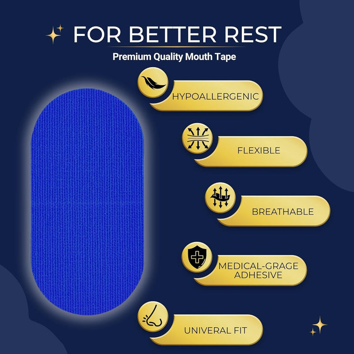 Sleep Tape – anti Snoring Aid & Mouth Tape for Sleeping, Enhanced Nasal Breathing with Gentle Adhesion, 30 Strips to Stop Snoring & Improve Sleep Quality