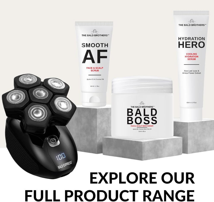 Bald Head Care for Men | Everyday Face & Scalp Care | Matte, No Grease, Vegan | Daily Mens Moisturiser Fragrance Free