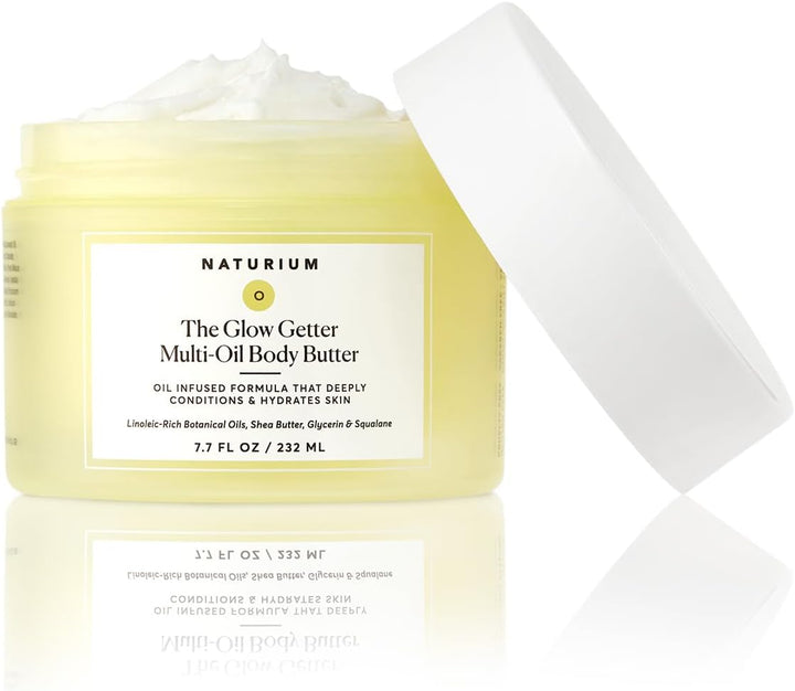 the Glow Getter Whipped Multi-Oil Body Butter, Firming Cream & Body Moisturiser with Shea Butter, 7.7 Fl Oz