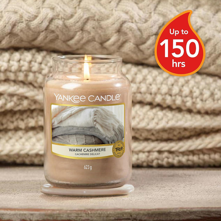 Scented Candle | Warm Cashmere Large Jar | Long Burning Candles: up to 150 Hours | Perfect Gifts for Women