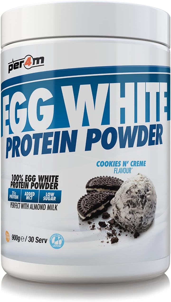 100% Pure Free Range Egg White Protein Powder | High Protein Shake with Added Mcts | Gut Friendly, Lactose-Free & Essential Amino Acids (900G, White Chocolate Hazelnut)