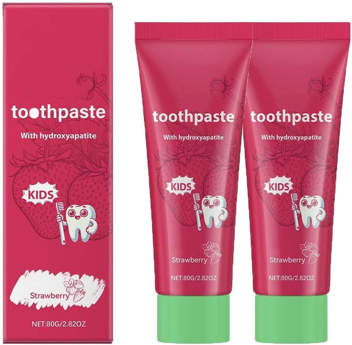 Kids Hydroxyapatite Toothpaste,Probiotic Teeth Whitening Toothpaste,Strawberry Enamel Protection for Children 2+