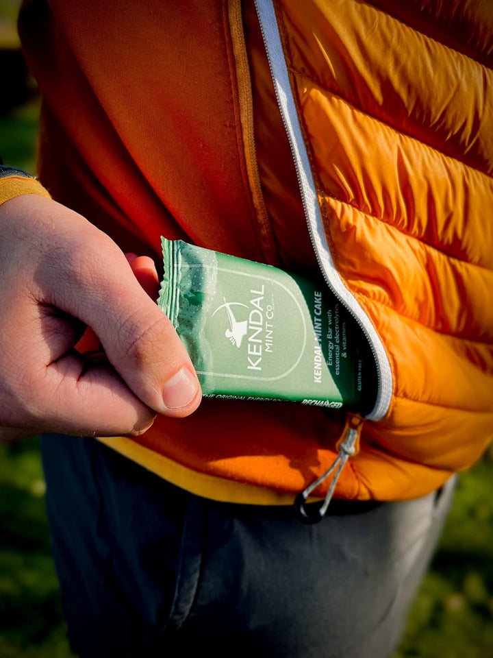 KMC Energy Bars Pocket-Sized, Original Flavour, Kendal Mint Cake Recharged, Vegan, Gluten Free with Essential Electrolytes & Vitamins35G (Original, Pack of 6)