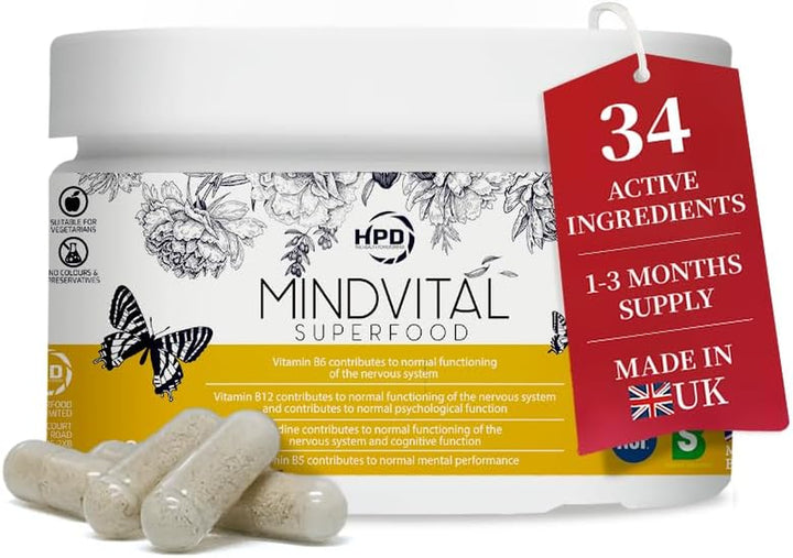 34-In-1 Nootropic Brain Supplement | Focus, Memory & Brain Fog Support Capsules | Cognitive Enhancer with Fatty Acid, Bacopa & B-Vitamins | Mental Clarity & Mood Balance | 90 Vagen Capsules