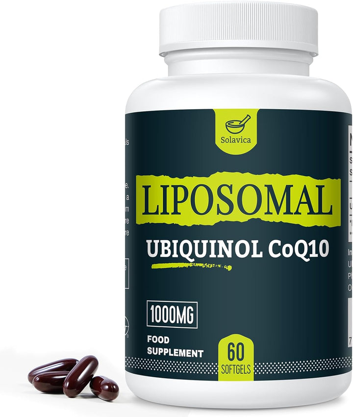 Liposomal Ubiquinol Vegan Coq10 1000 Mg, the Active Form of Coq10, User-Friendly Formula, Easy to Absorb, Designed for Various Lifestyles, 60 Softgels, Pack of 1