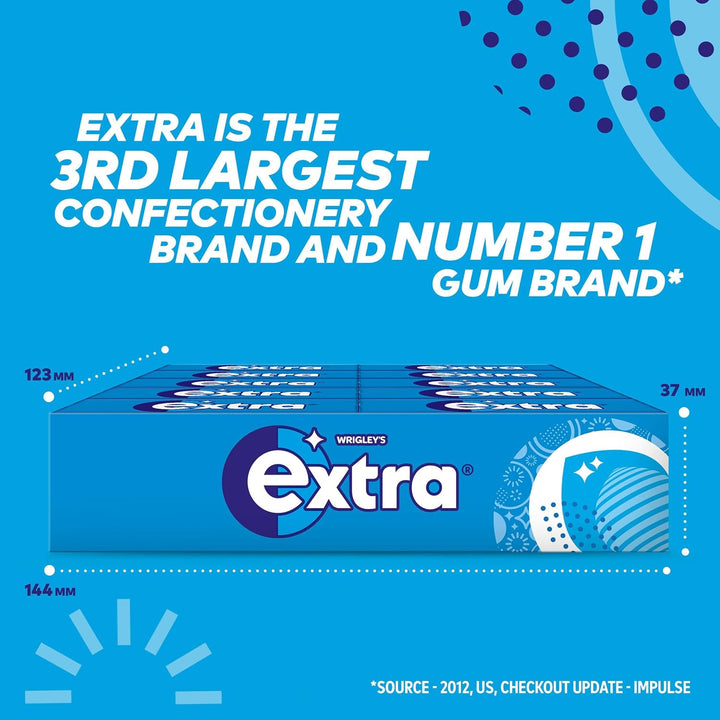 Peppermint Sugar Free Chewing Gum - Long-Lasting, Fresh Flavour - with Xylitol to Support Healthy Teeth and Gums, 30 Packs of 10 (300 Pieces)