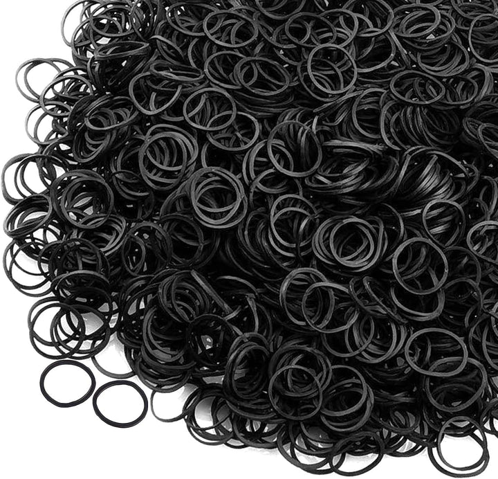 Black Elastic Hair Bands,500Pcs Small Hair Rubber Bands with Box,Mini Elastic Hair Bands for Kids Hair Braids Ponytail Hair, Wedding Hairstyle Etc.