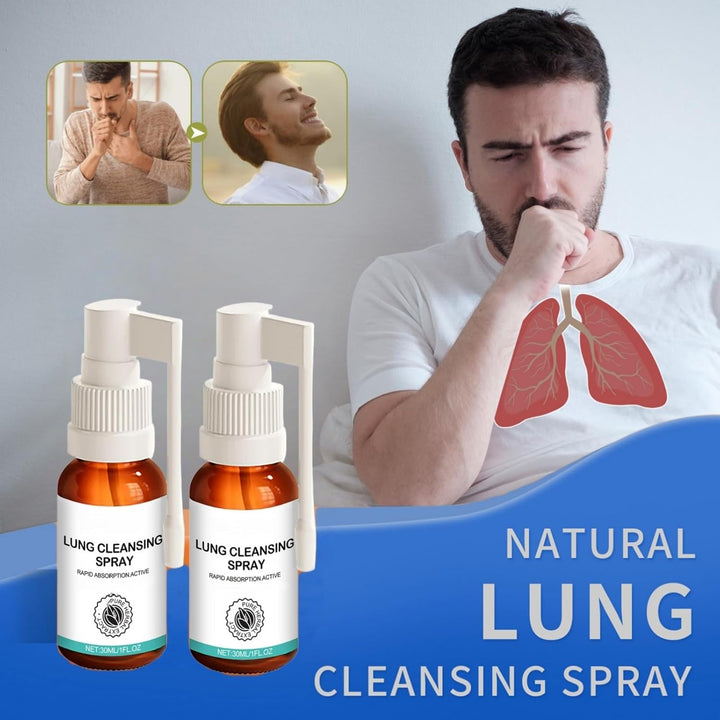 2PCS Lung Cleansing Spray, Natural Respiratory Cleanse & Breathe Spray,Lung Cleanse Mist,Lung Exerciser for Healthier and Cleaner Lungs, Powerful Lung Support & Cleanse,Lung Cleanser,Lung Care Essence