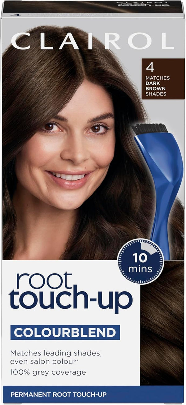 Root Touch-Up Permanent Hair Dye, 4 Dark Brown (Packing May Vary)