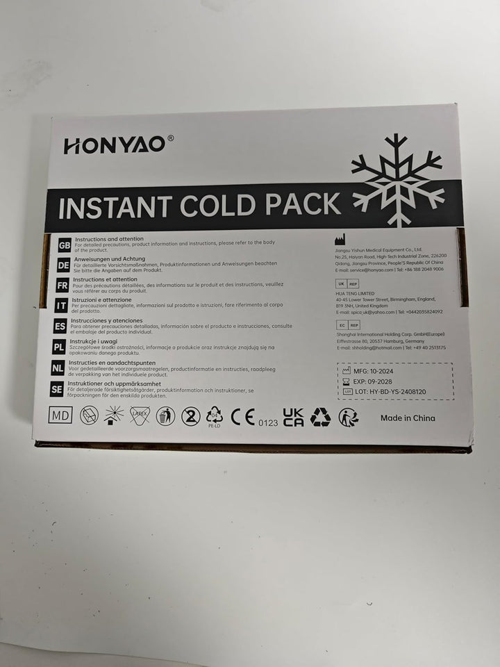 Instant Ice Pack, 9 Packs Disposable Instant Cold Packs, Ice Packs for Sports Injuries, Cold Compress for Pain Relief, Swelling, Inflammation, Sprains, Toothache, Athletes & Outdoor Activities