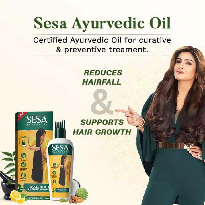 Ayurvedic Hair Oil 5000 Year Old Kshir Pak Vidhi, Bhringraj & 17 Rare Herbs with 5 Nourishing Oils All Hair Types NO Mineral Oil 200 Ml (Pack of 1)