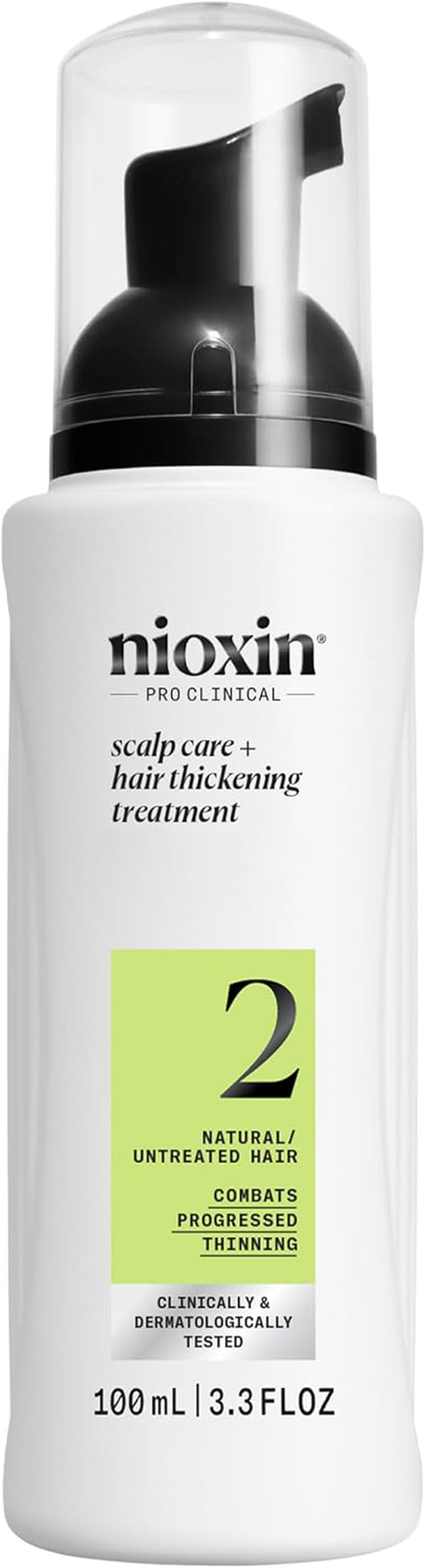 Nioxin System 2 - Hair Thickening System for Natural Hair with Progressed Thinning - Biotin & Niacinamide - Shampoo, Conditioner, Serum