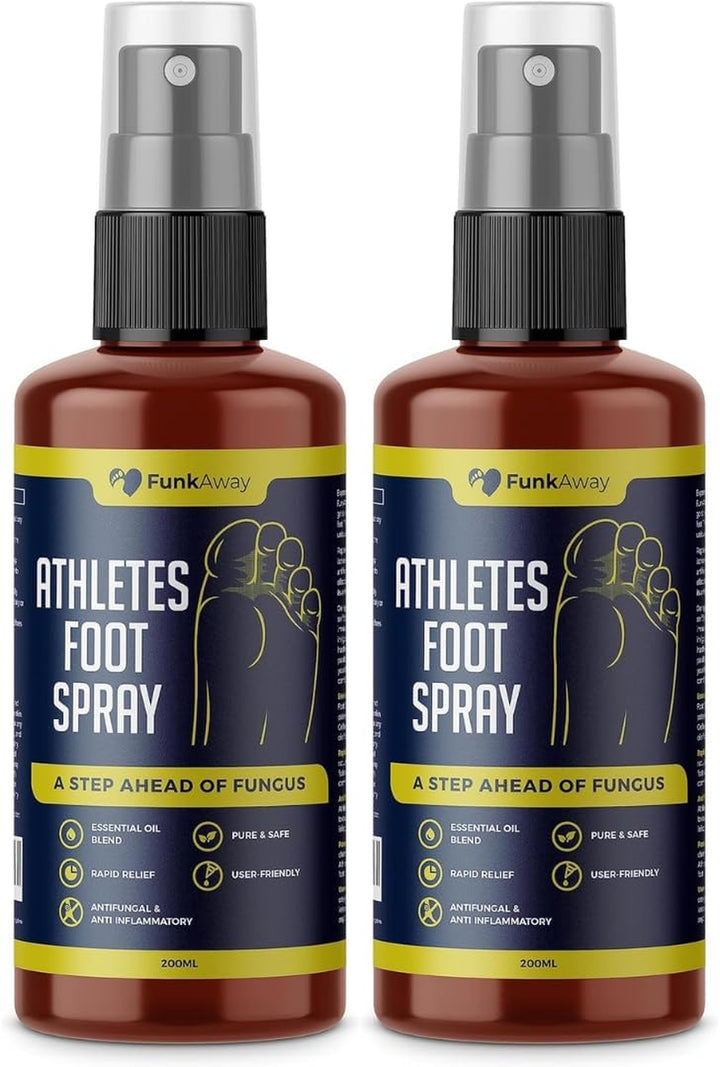 Athletes Foot Spray (200 Ml) –Antifungal Athletes Foot Treatment with Natural Peppermint & Lemongrass Oil for Smelly Feet, Soothes Itch, Cracks Control & Helps Prevent Foot Recurrence
