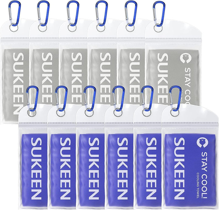 Cooling Towel, Towels 4 Pack, Gym for Women, Cool Towel Instant Relief Stay Ice Neck (2*Dark Grey/2*Dark Blue/2*Grey/2*Black), 40 X12 Inch