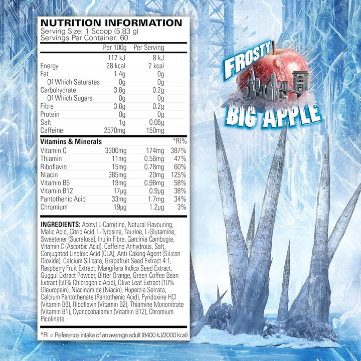 X Ghostbusters Frozen Empire: Oxyshred Thermogenic Pre Workout Powder & Shredding Supplement. Clinically Proven with Acetyl L Carnitine, Energy Boost Drink - Frosty Big Apple, 60 Serve