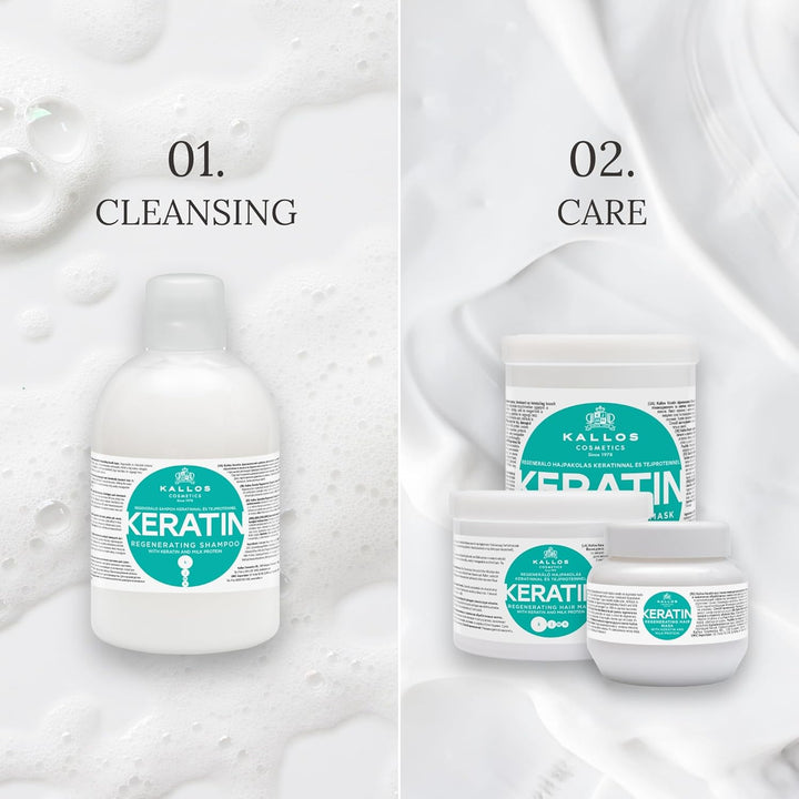 KJMN Keratin Regenerating Hair Mask with Keratin and Milk Protein for Dry, Damaged and Chemically Treated Hair 1000 Ml - 33,81 Fl Oz