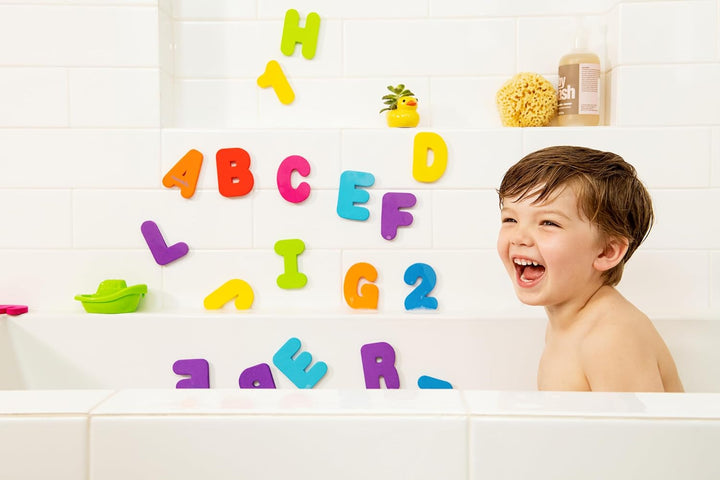 Learn Baby Bath Foam Letters & Numbers | Mess-Free Baby Bath & Shower Toys | Sticks on Tiles & Porcelain | Creative Toddler Bath Toys