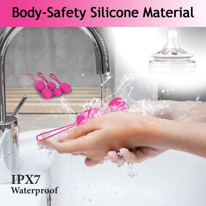 Kegal Exercise Weight, Doctor Recommends Bladder Control and Pelvic Floor for Female Kegel Tightening Ball (Set of 3, Pink)