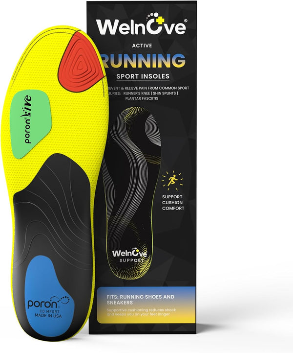 Work Boot Insoles for All Day -  Arch Support Inserts for Men & Women, Shoe Inserts for Plantar Fasciitis Relief, Orthotic Shoe Inserts for Flat Feet & Heel Pain (UK 7.5-8.5 Men/8-9 Women)