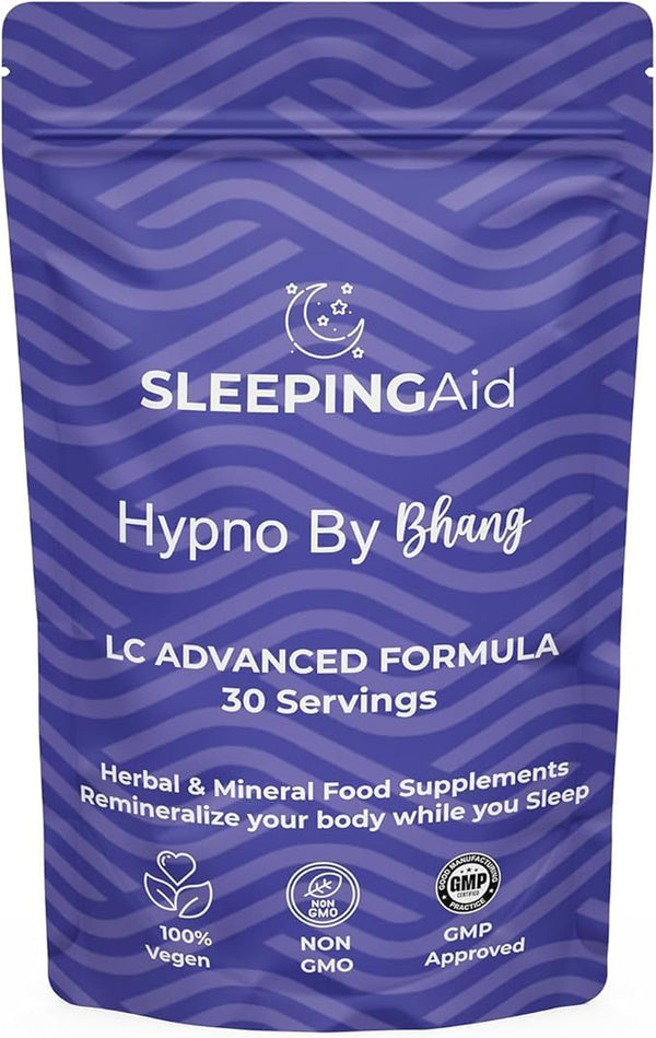 Hypno by  Sleeping Tablets - Herbal Sleep Aid Supplement for Deep, Restful Sleep - Supports 30 Nights of Restful Sleep for Adults - Natural Sleep Support for Better Sleep Quality 30 Servings