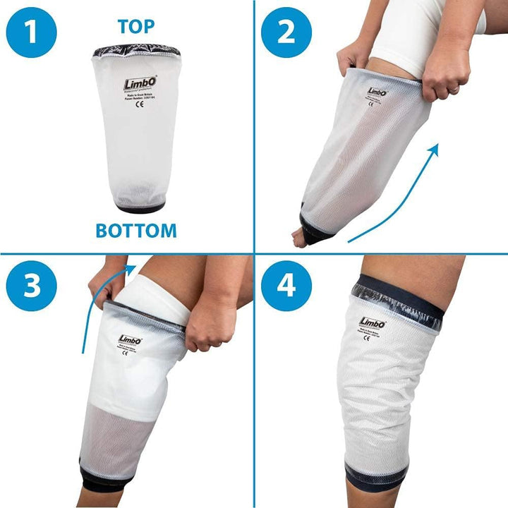 Dressing Cover for Shower, Adult Knee M86, 39 to 54 Cm above Knee Circumference