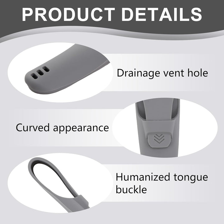 1Pcs Silicone Razor Travel Carrying Case,Waterproof Shaver Protector Shell Protective Bag Safety Case Beard Trimmer Storage Uniex for Manual Razor Storage and Travel (Gray)