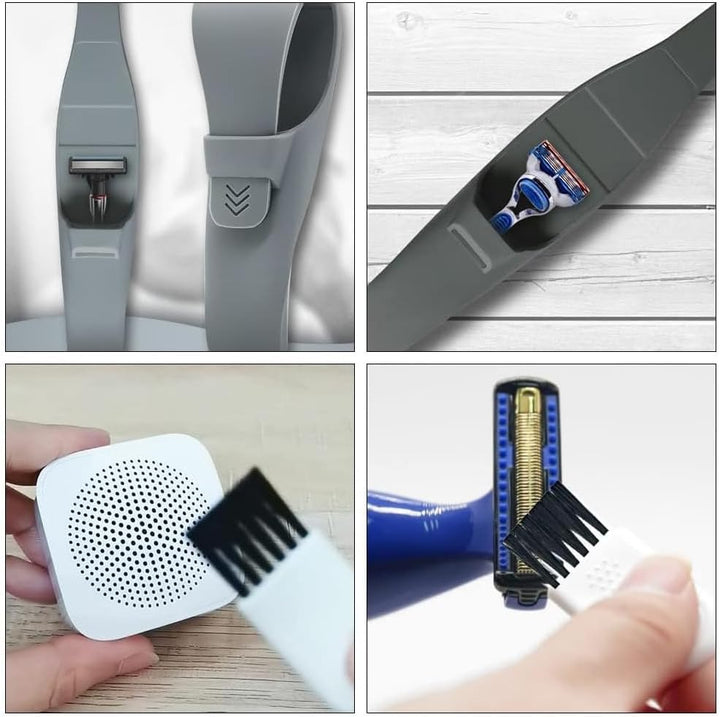 Razor Case,Razor Travel Case,Silicone Women Shaver Safety Razors Blades Protecting Storage Waterproof Man Manual Razors Safe Cover Containers Easy to Carrying Suitable for Hiking,Travelling, Camping