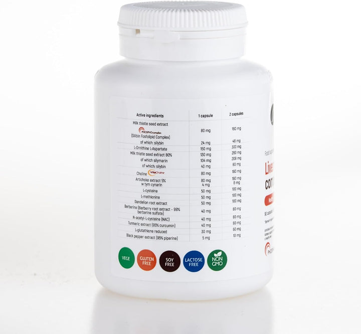 Liver Regeneration Complex 90 Vegan Capsules, Liver Support Supplement UK