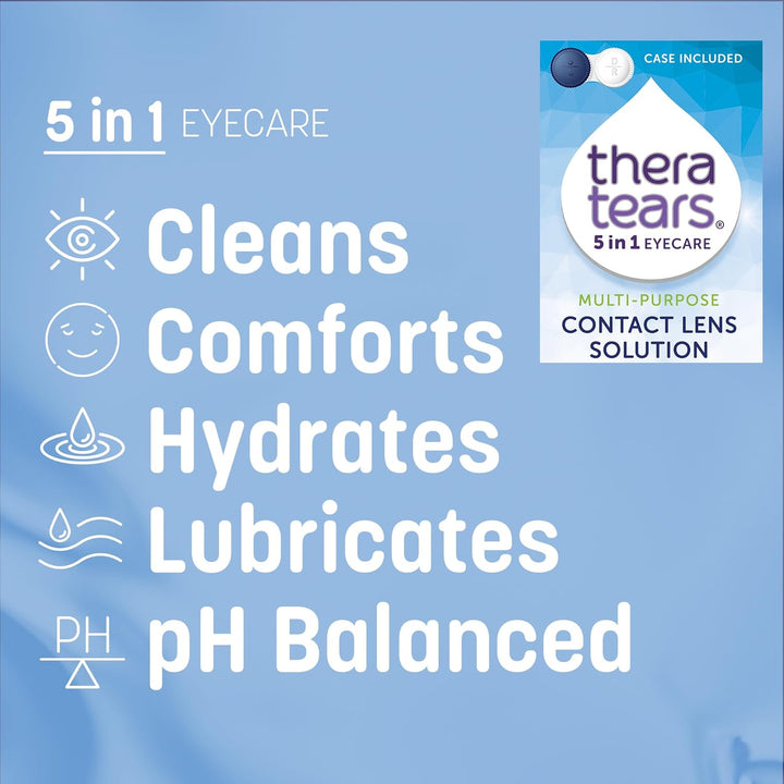 Multi-Purpose Contact Lens Solution 360Ml/Cleans, Disinfects, Lubricates and Hydrates Your Contact Lenses/Added Aloe Vera Known to Soothe and Refresh/Suitable for All Lens Types
