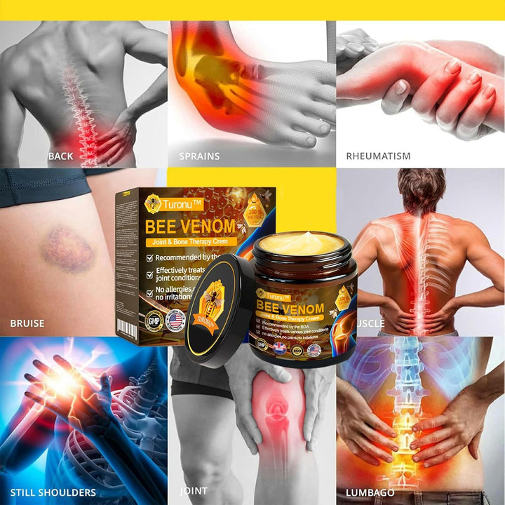 Turonu Bee Venom Treatment Cream, Professional Joint & Bone Therapy Crem,Turonu Bee Venom Repair Cream for All Skin Types (2)