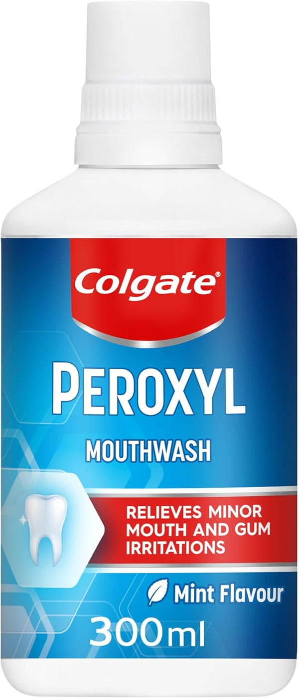 Peroxyl Antiseptic Mint Flavour 300Ml Mouthwash, Relieves Minor Mouth and Gum Irritations, (Pack of 1)