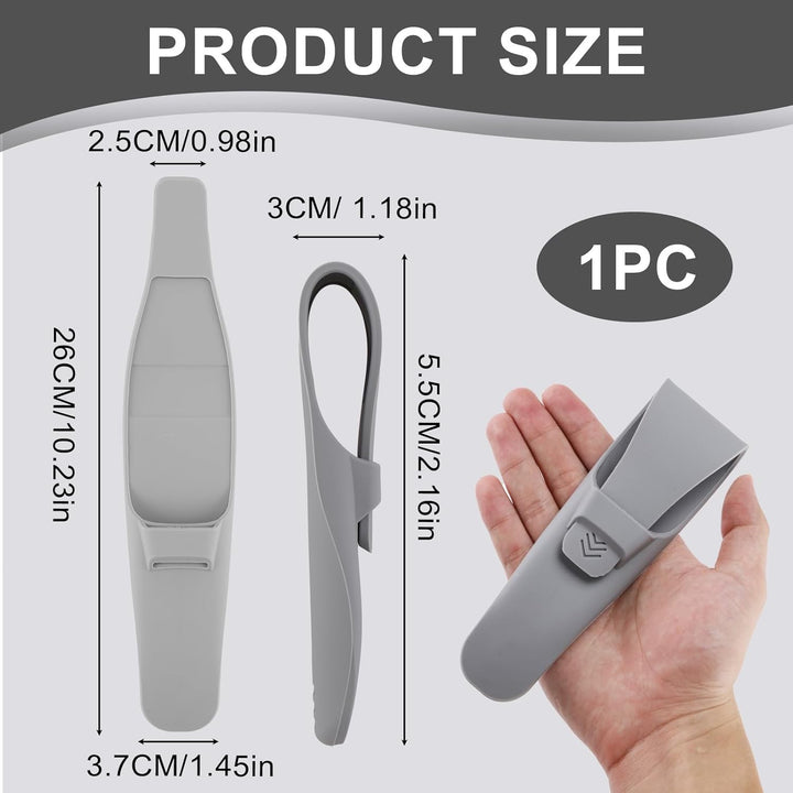 1Pcs Silicone Razor Travel Carrying Case,Waterproof Shaver Protector Shell Protective Bag Safety Case Beard Trimmer Storage Uniex for Manual Razor Storage and Travel (Gray)